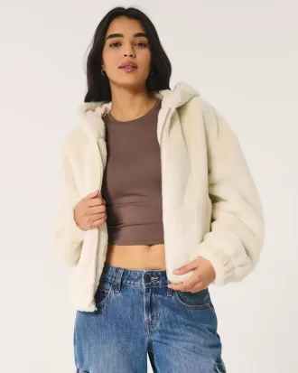 Cozy Faux Fur Zip-Up Hoodie