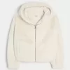 Cozy Faux Fur Zip-Up Hoodie