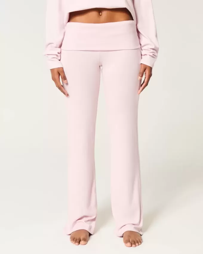 Cozy Knit Foldover Waist Sleep Pants
