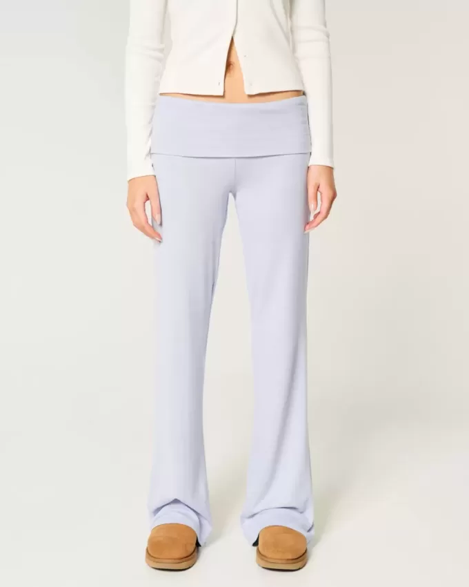 Cozy Knit Foldover Waist Sleep Pants