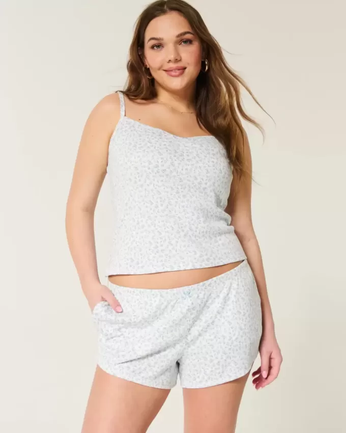 Cozy Pointelle Bow Shortie Cozy Pointelle Bow Shortie