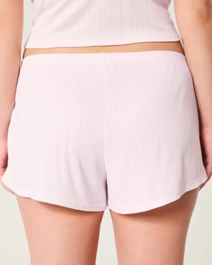 Cozy Pointelle Bow Shortie Cozy Pointelle Bow Shortie