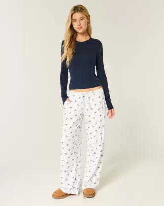Cozy Ribbed Wide-Leg Pants