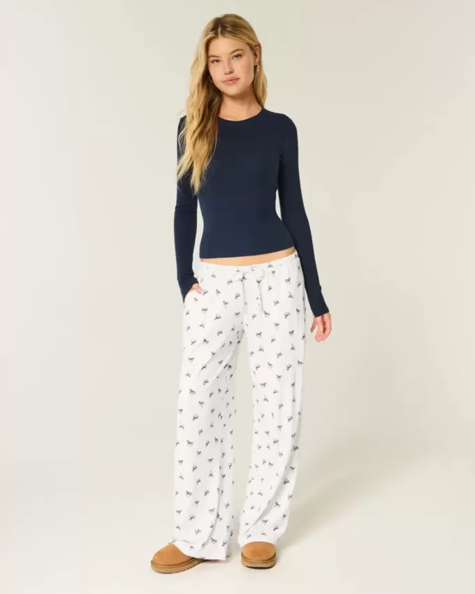 Cozy Ribbed Wide-Leg Pants