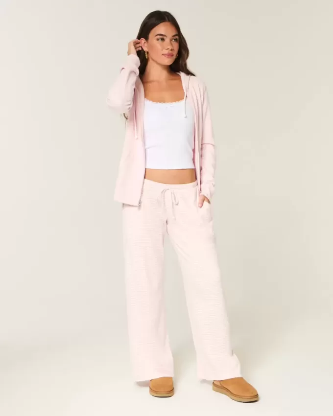 Cozy Ribbed Wide-Leg Pants