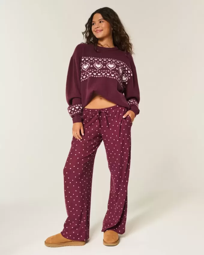 Cozy Ribbed Wide-Leg Pants