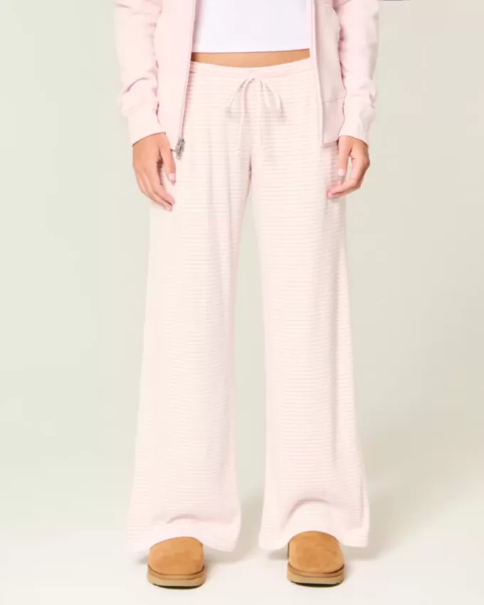 Cozy Ribbed Wide-Leg Pants