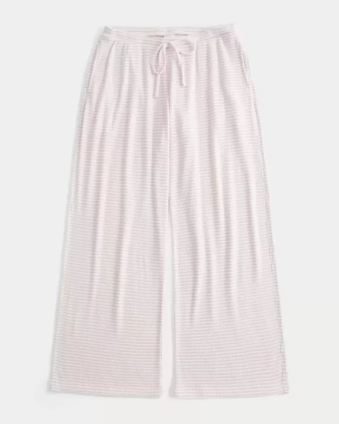 Cozy Ribbed Wide-Leg Pants
