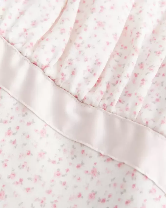 Crepe Satin Band Mini Dress