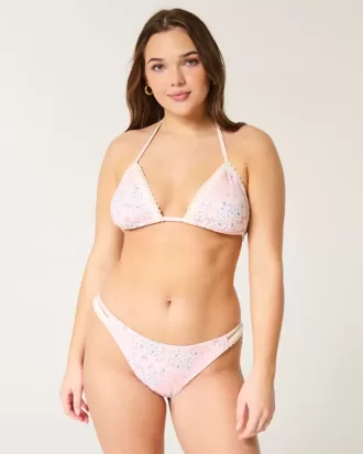 Crochet-Style Mixed High-Leg Cheeky Bikini Bottom