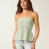 Crochet-Style Strapless Sweater Tube Top Crochet-Style Strapless Sweater Tube Top