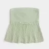 Crochet-Style Strapless Sweater Tube Top Crochet-Style Strapless Sweater Tube Top