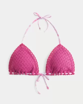 Crochet-Style Triangle Bikini Top
