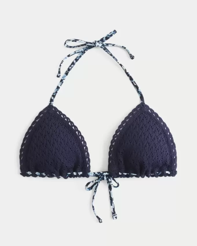 Crochet-Style Triangle Bikini Top