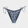 Crochet-Style Trim Side Tie Cheeky Bikini Bottom