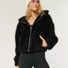 Curly Faux Fur Zip-Up Jacket