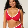 Curvy High Apex Ribbed Underwire Bikini Top