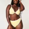 Curvy High-Leg High-Waist Ribbed Cheeky Bikini Bottom