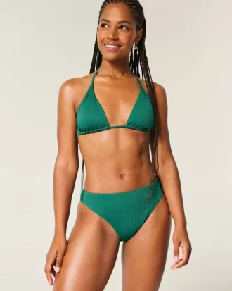 Curvy High-Leg High-Waist Ribbed Cheeky Bikini Bottom