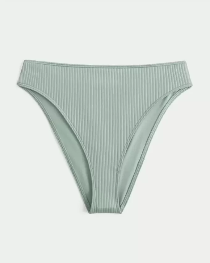 Curvy High-Leg High-Waist Ribbed Cheeky Bikini Bottom Curvy High-Leg High-Waist Ribbed Cheeky Bikini Bottom