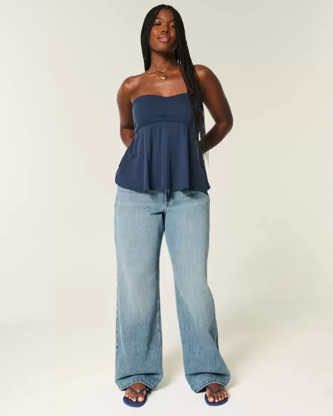 Curvy High-Rise Baggy Jeans