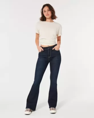 Curvy High-Rise Dark Wash Flare Jeans