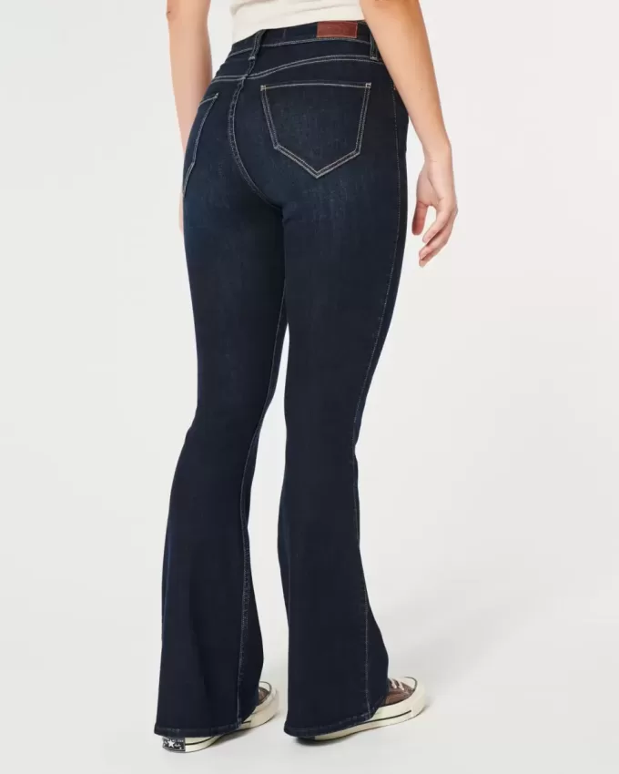 Curvy High-Rise Dark Wash Flare Jeans