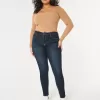 Curvy High-Rise Dark Wash Jean Leggings