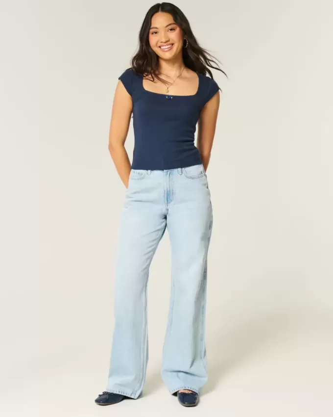 Curvy High-Rise Light Wash Baggy Jeans Curvy High-Rise Light Wash Baggy Jeans
