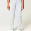 Curvy High-Rise Light Wash Straight Jeans