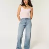 Curvy High-Rise Medium Wash Baggy Jeans