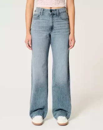 Curvy High-Rise Medium Wash Baggy Jeans