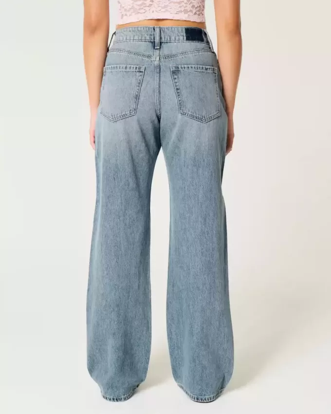 Curvy High-Rise Medium Wash Baggy Jeans