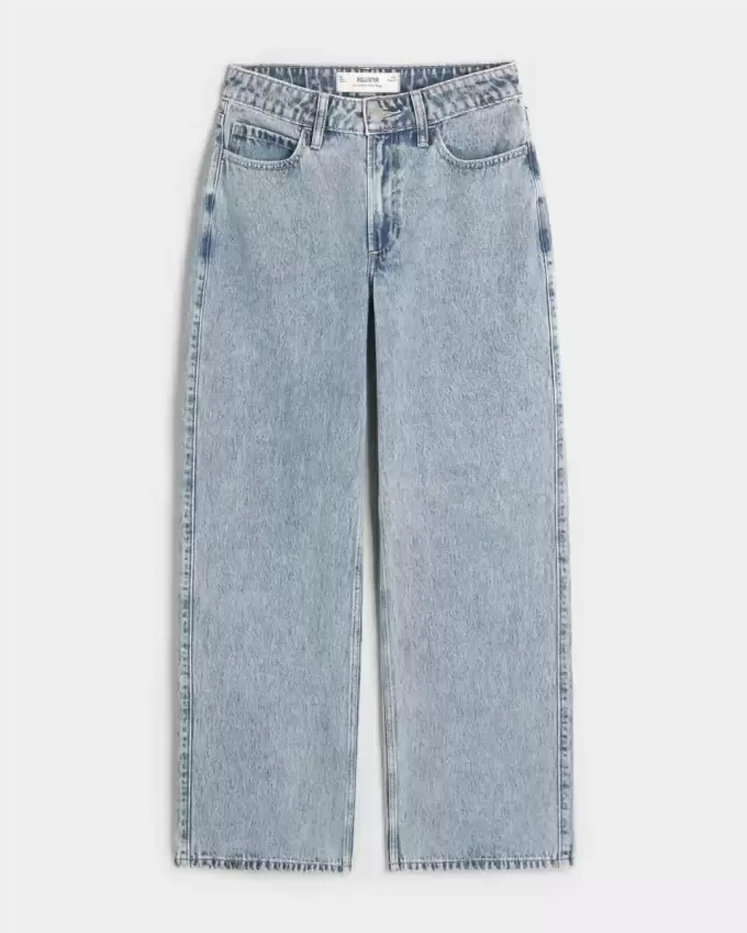 Curvy High-Rise Medium Wash Baggy Jeans