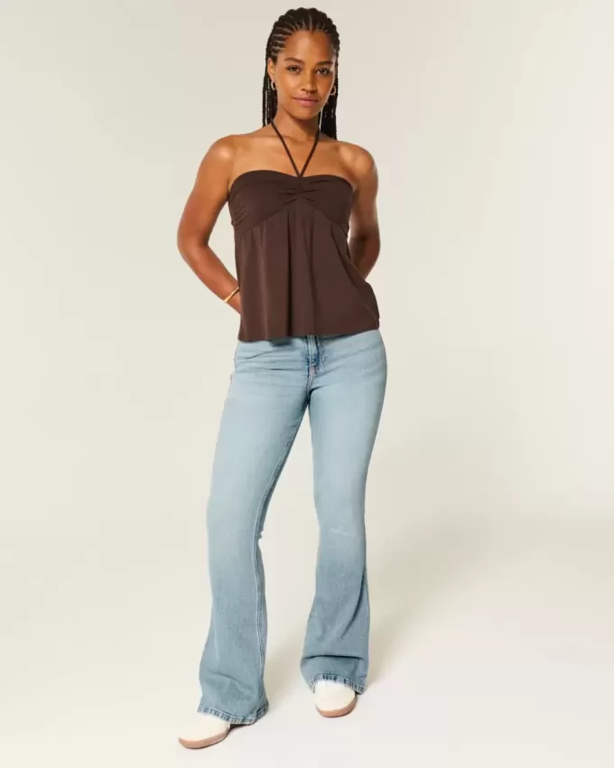 Curvy High-Rise Medium Wash Flare Jeans