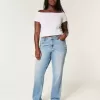Curvy High-Rise Medium Wash Straight Jeans