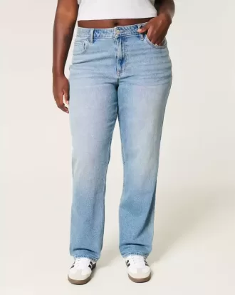 Curvy High-Rise Medium Wash Straight Jeans
