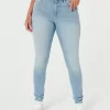 Curvy High-Rise Medium Wash Super Skinny Jeans