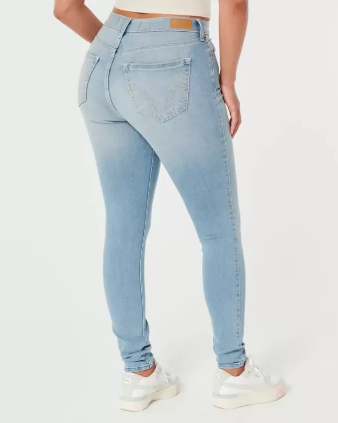 Curvy High-Rise Medium Wash Super Skinny Jeans