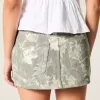 Curvy Low-Rise Camo Denim Mini Skort Curvy Low-Rise Camo Denim Mini Skort