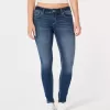 Curvy Low-Rise Dark Wash Super Skinny Jeans