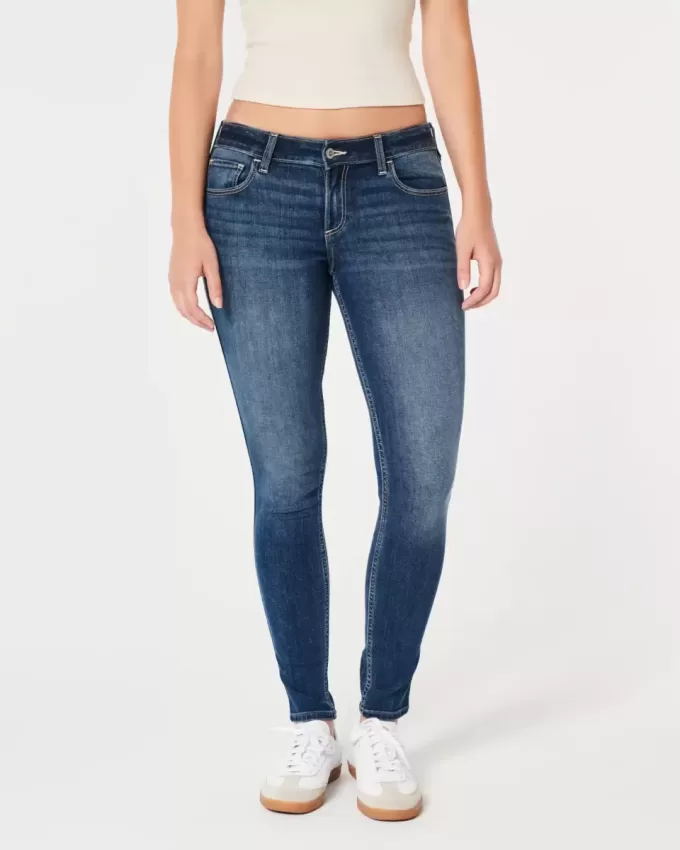 Curvy Low-Rise Dark Wash Super Skinny Jeans