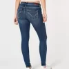 Curvy Low-Rise Dark Wash Super Skinny Jeans