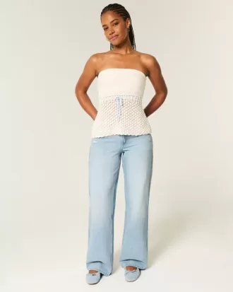 Curvy Low-Rise Distressed Baggy Jeans