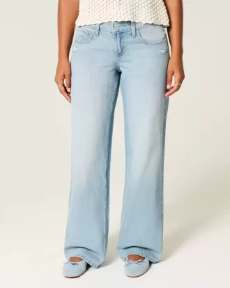 Curvy Low-Rise Distressed Baggy Jeans