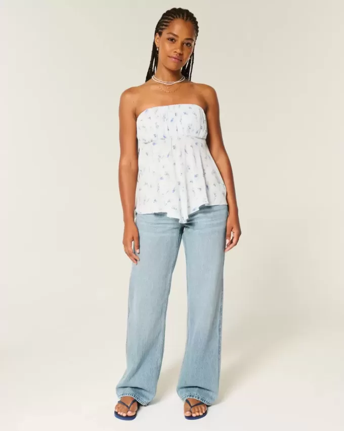 Curvy Low-Rise Medium Wash Baggy Jeans Curvy Low-Rise Medium Wash Baggy Jeans