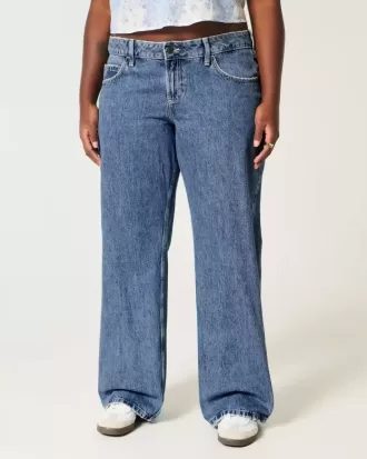 Curvy Low-Rise Medium Wash Baggy Jeans