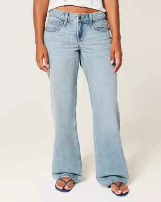 Curvy Low-Rise Medium Wash Baggy Jeans