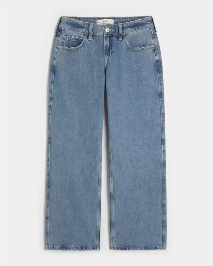 Curvy Low-Rise Medium Wash Baggy Jeans
