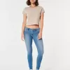 Curvy Low-Rise Medium Wash Super Skinny Jeans